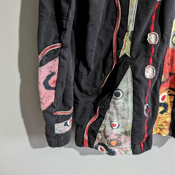 Y2K Parsley and Sage Psychedelic zip up sweater - Picture 4 of 7